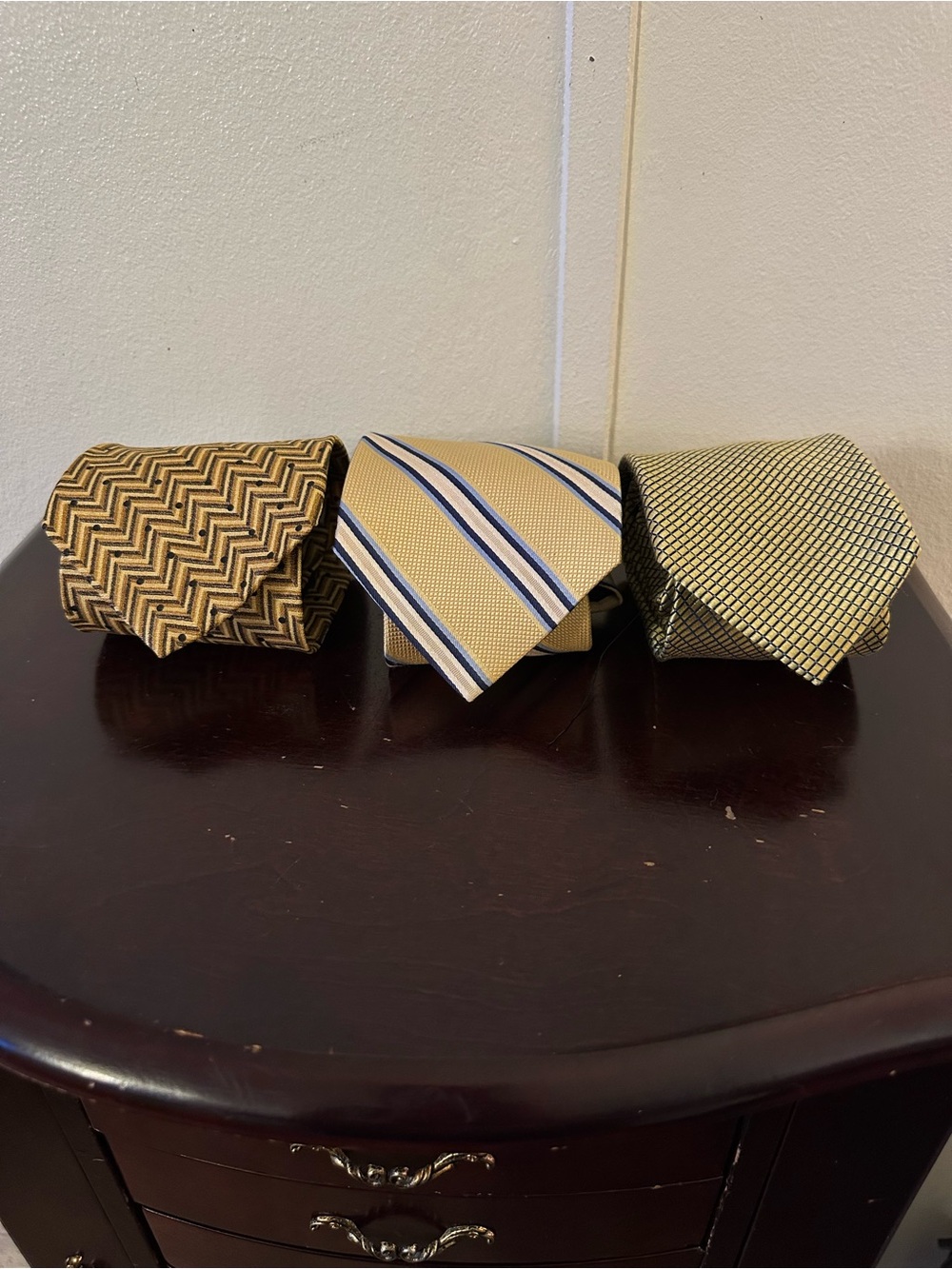 Duck Head Yellow and Blue Striped & Patterned Necktie Set